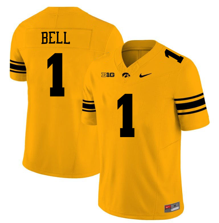 CJ Bell Iowa Jersey,University Of Iowa Hawkeyes Fotoball Uniforms,Jersey,Gears-Gold